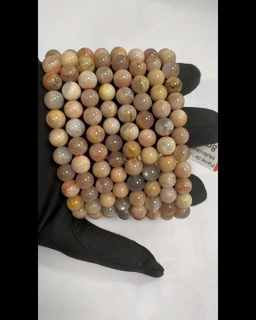 Mehrfarbiges Mondstein-Armband 8–9 mm Perlen