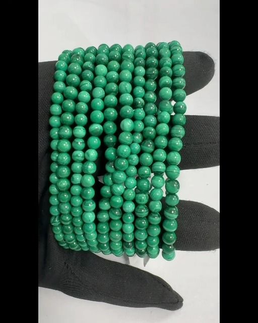 Armband Malachitperlen AA 4mm