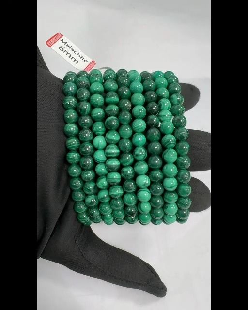 Malachit-Armbandperlen 6-7 mm