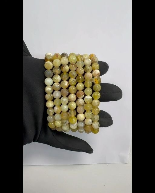 Gelbes Opalarmband A Perlen 8mm