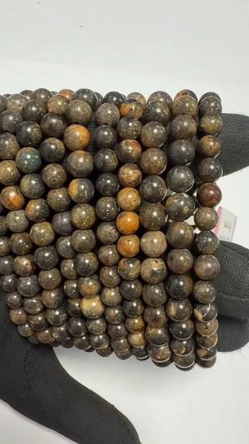 Schwarzes Opal-Armband AB 6-7mm Perlen
