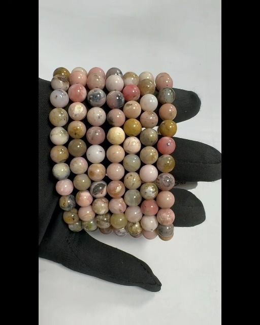 Rosa Opal-Armbandperlen 8-9 mm