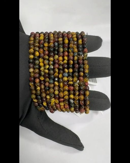 Tigerauge-Armband gemischte Perlen 4–5 mm