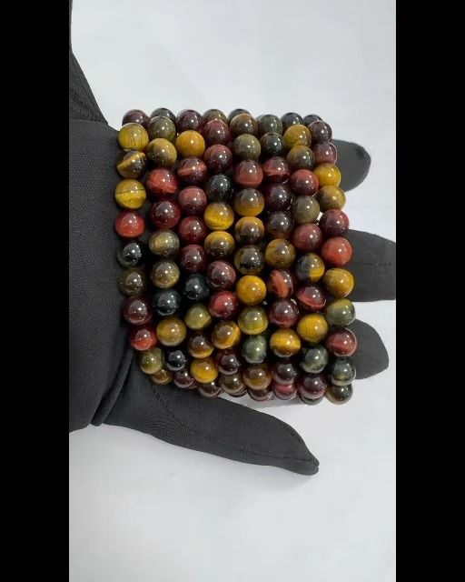 Mehrfarbiges Tigerauge-Armband AA-Perlen 8 mm