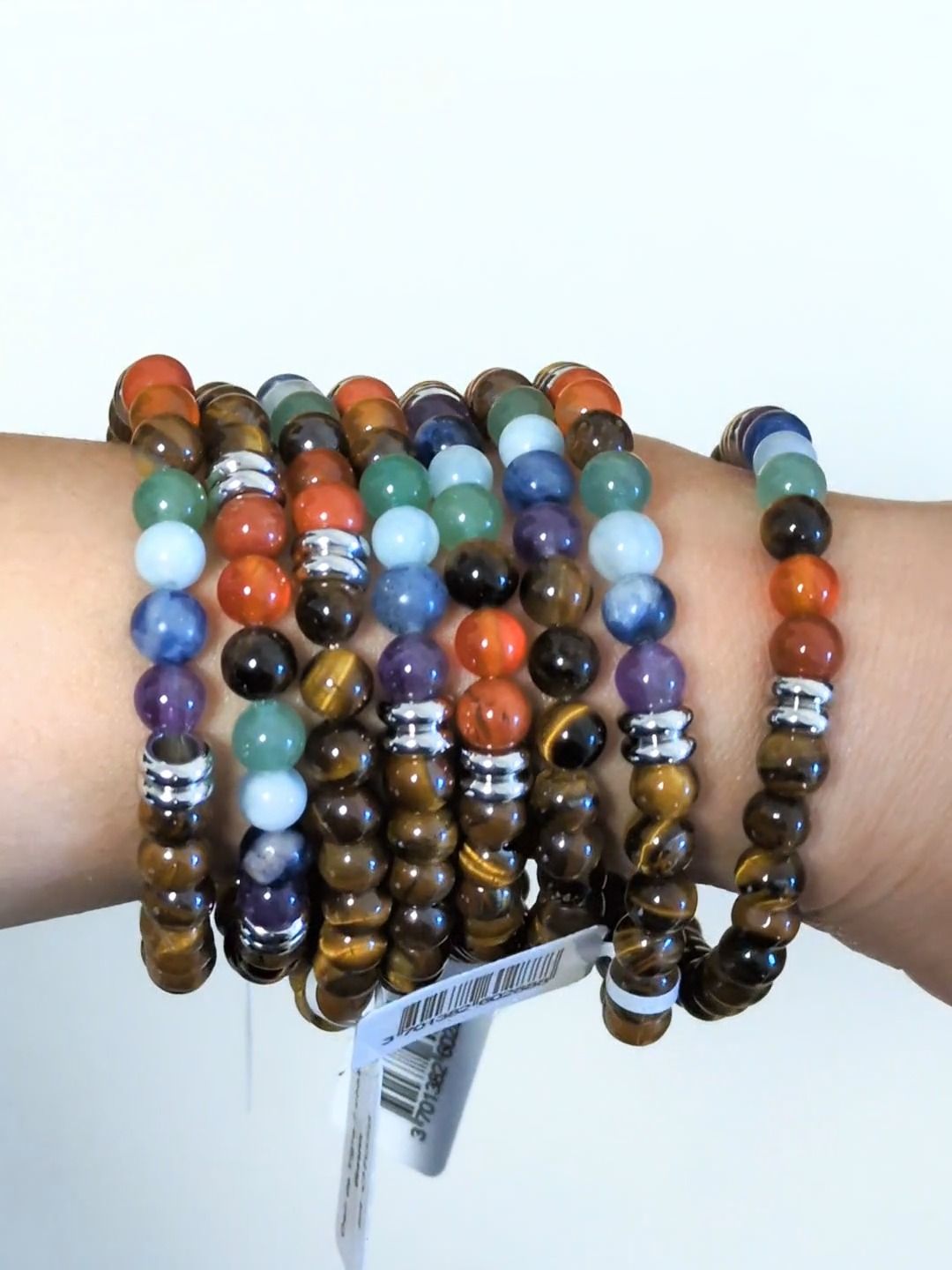 7 chakras Tigerauge Armbandperlen A 6mm