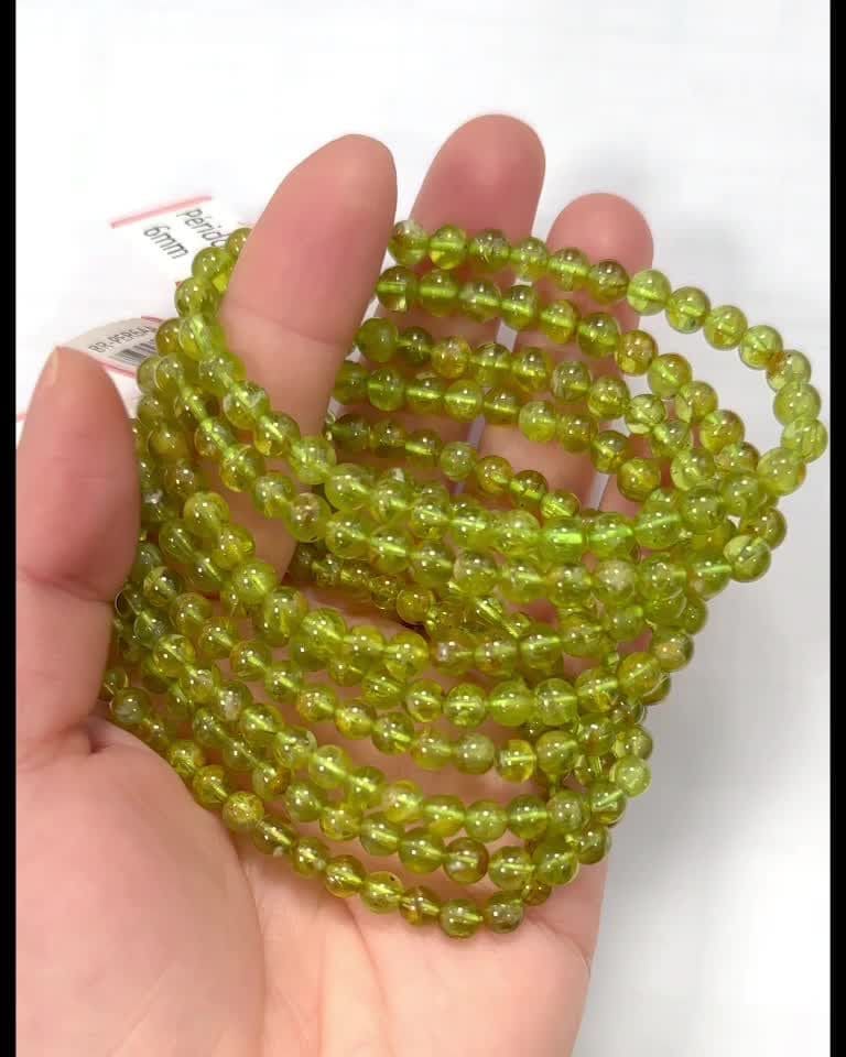 Peridotarmband AA Perlen 5-6mm