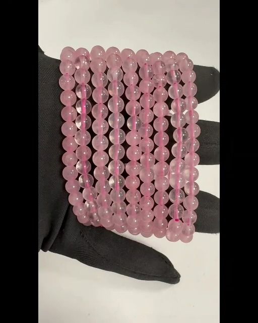Armband Rosenquarz AA Perlen 6-7mm