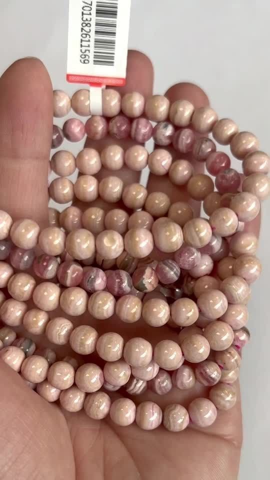 Armband Argentinien Rhodochrositperles 6-7mm