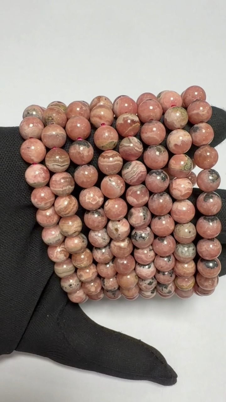 Argentinischer Rhodochrosit-Armband AA 7.5-8.5mm Perlen