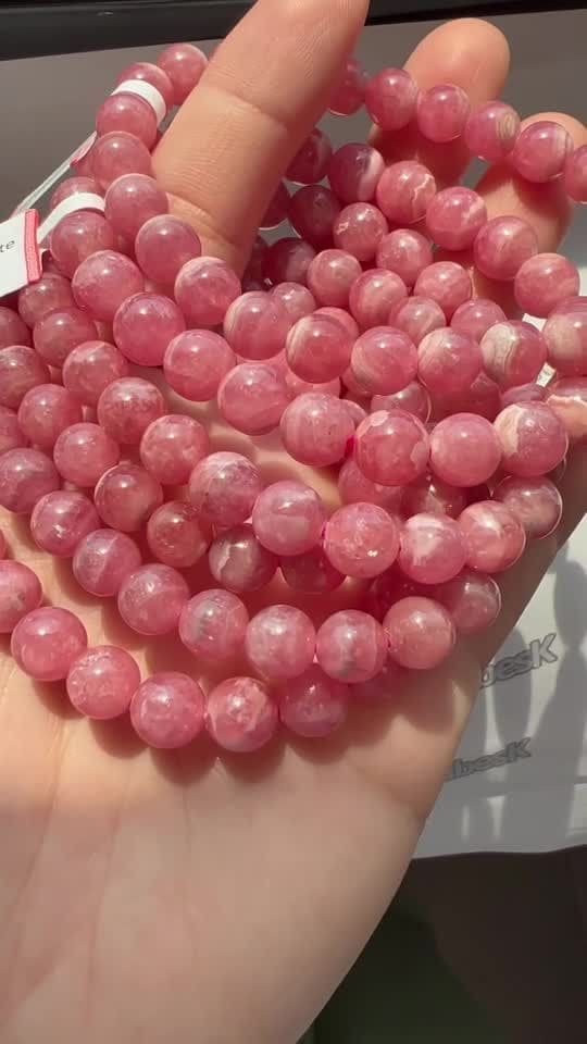 Argentinien Rhodochrosit Armband AAAA Perlen 7.5-8.5 mm