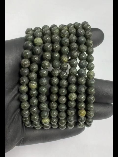 Serpentine Peru Armband Perlen 6mm