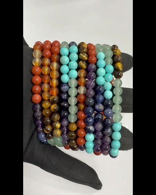 Armband 7 Chakren Perlen 6mm