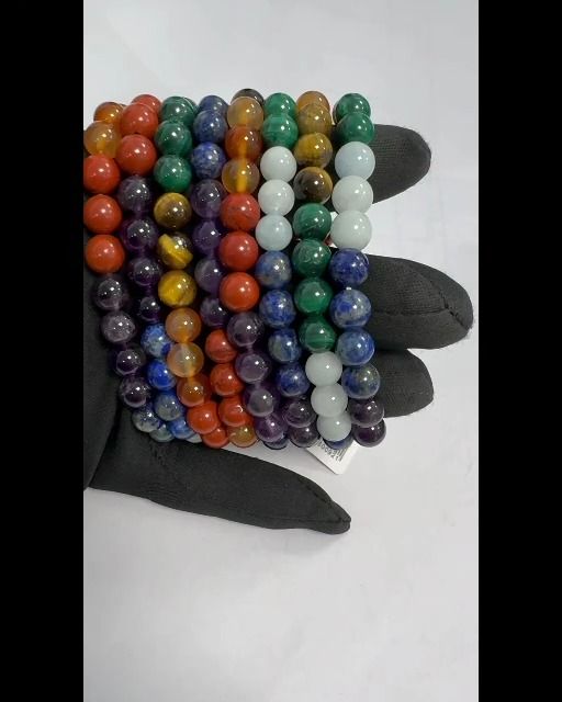 Armband Steine 7 Chakren A Perlen 8mm