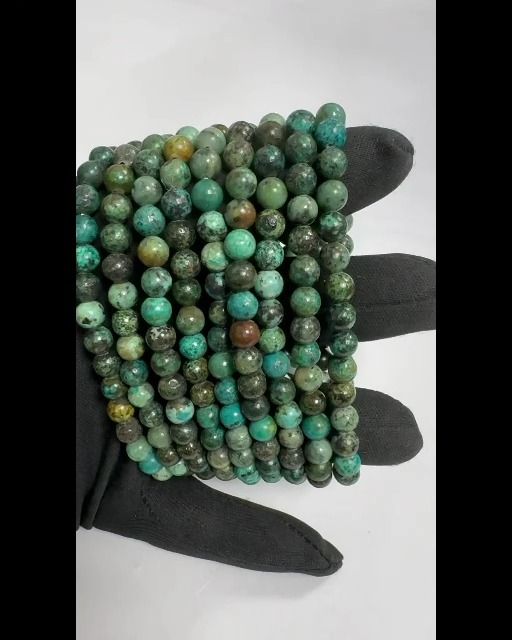 Natürliches türkisfarbenes Armband aus Afrika A-Perlen 6-7mm
