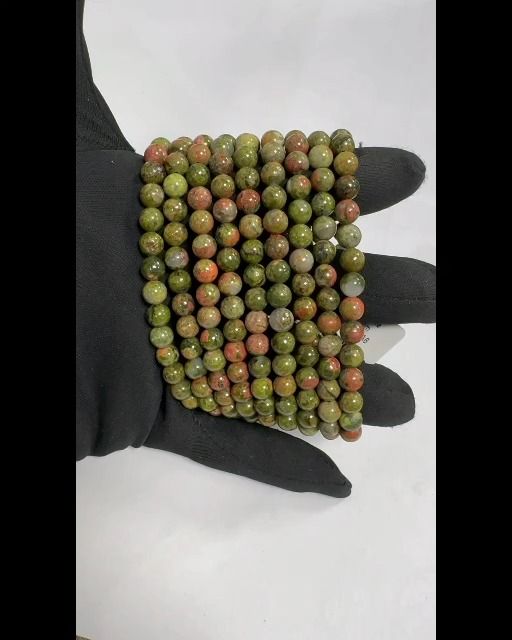 Armband Unakite perlen 6mm