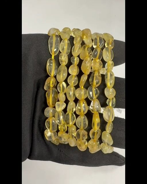 Natürliches Citrin-Armband A+ gerollte Steine