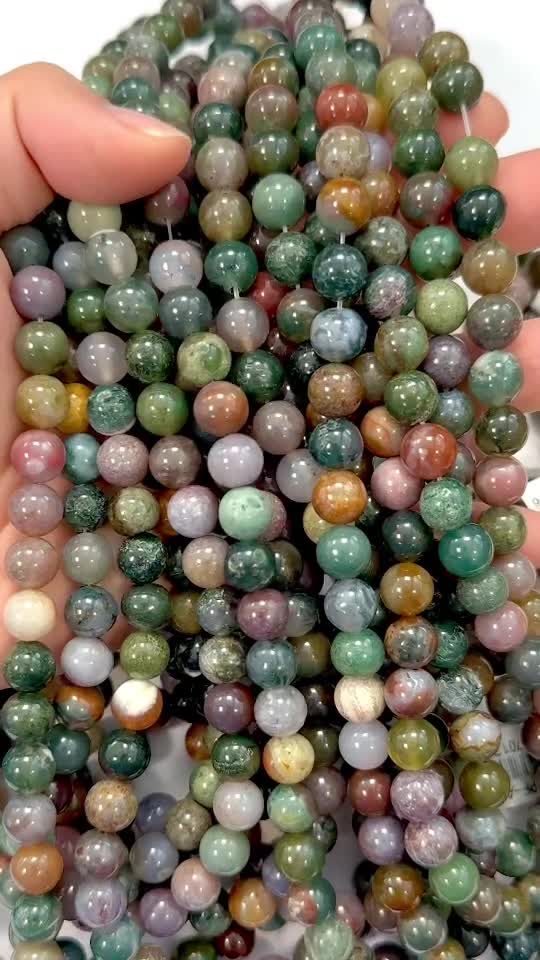 Achat India Perlen 8mm auf 40cm Faden