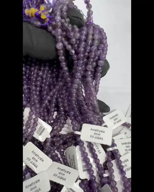 Amethyst A Perlen 4mm auf 40cm Faden