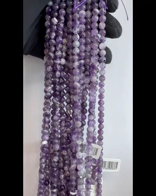 Verjüngter Amethyst A Perlen 6mm auf 40cm Faden