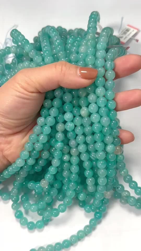 Amazonite China AA Perlen 8mm auf einem 40cm Faden