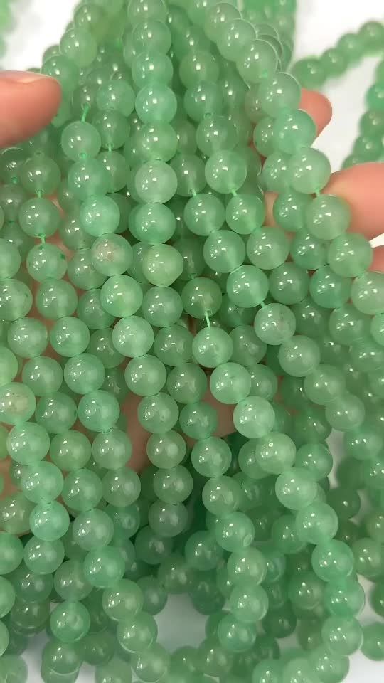 Aventurine grün Perlen 8mm auf 40cm Faden