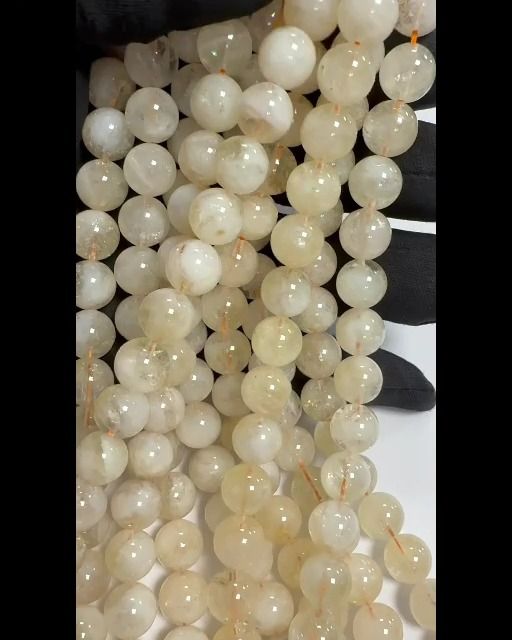 Natürliche Citrinperlen 10mm auf 40cm Faden