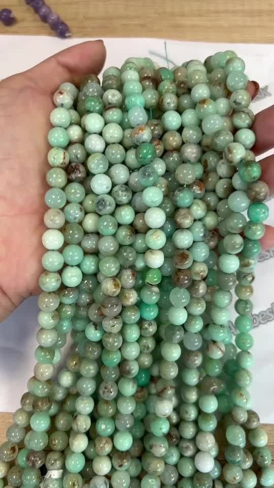 Chrysoprase AA Perlen 8mm auf 40cm Faden