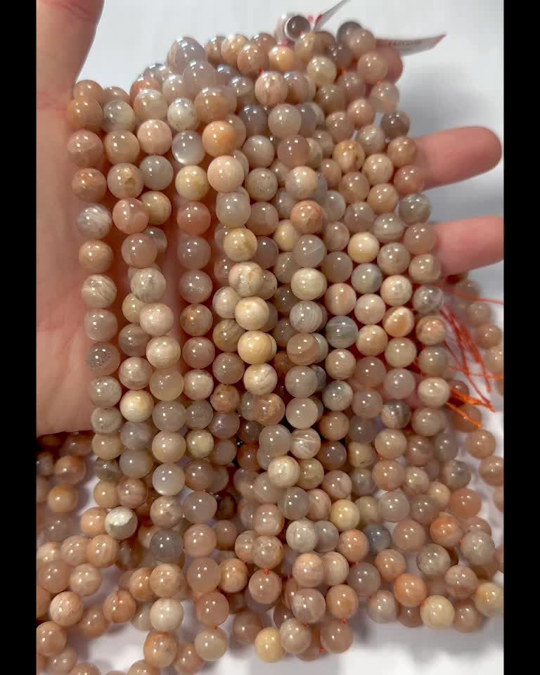 Mondstein Mehrfarbigen Perlen 8mm auf 40cm Faden