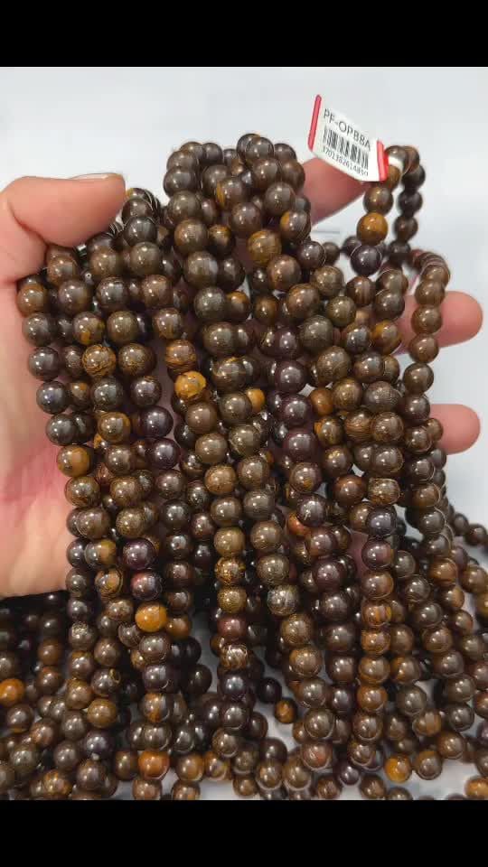Opal Boulder A Perlen 7.5-8.5 mm auf einem 40 cm Faden
