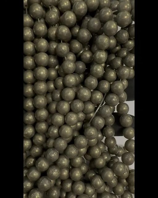 Pyrit A Perlen 8mm auf 40cm Faden