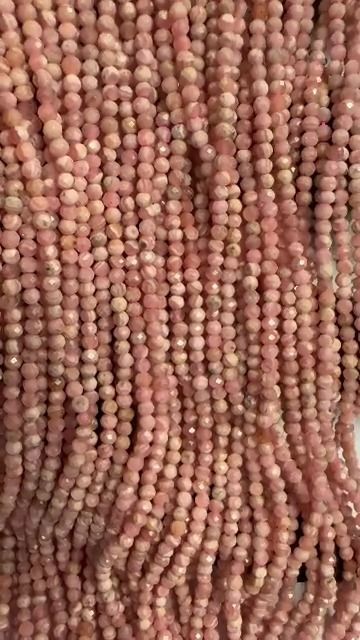 Argentinische Rhodochrosit Facettierte AA 3mm Perlen auf 40cm Draht