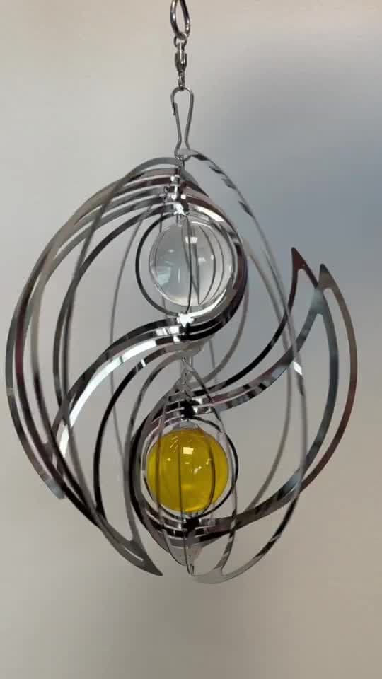 Windspiel 3D Stahl Yin Yang 15cm
