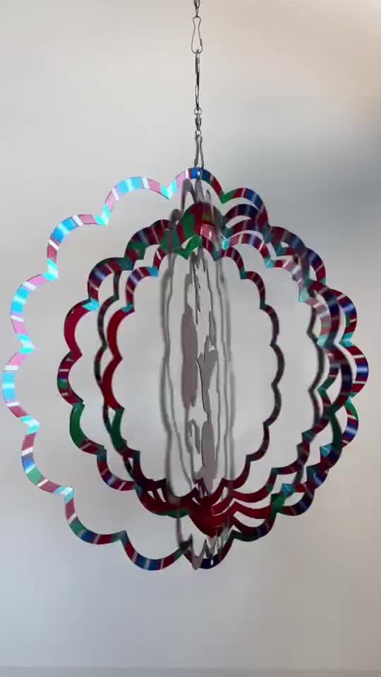 Windspiel 3D Stahl mehrfarbig Colibri 30cm